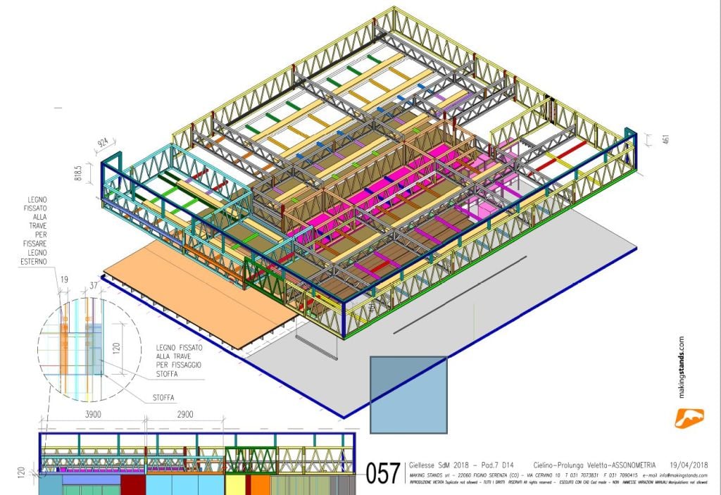 Making Stands, progetto di allestimento di stand fieristico per Giellesse con MicroStation e Progenio