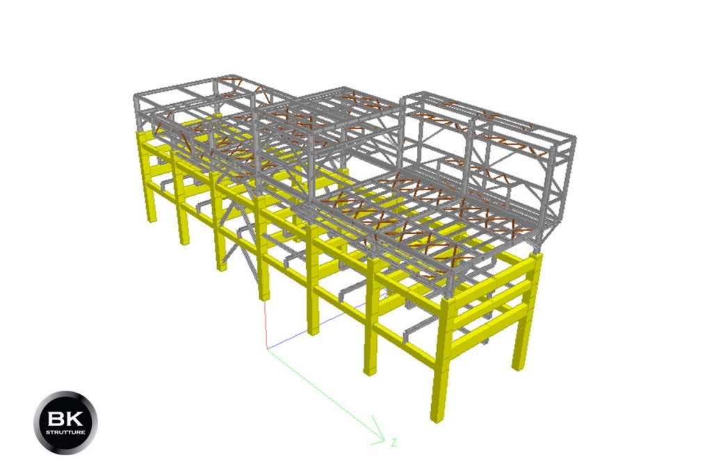 Pipe rack con Staad progetto bk strutture