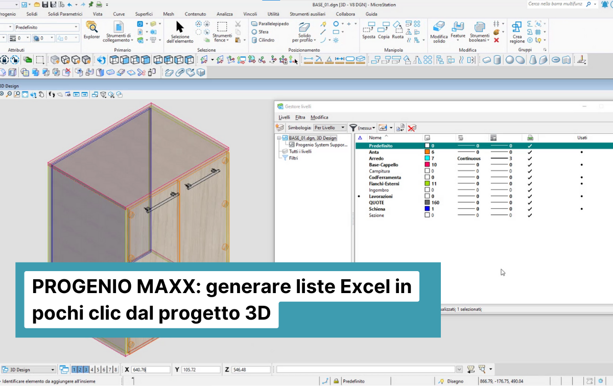 Report CAD 3D con PROGENIO MAXX