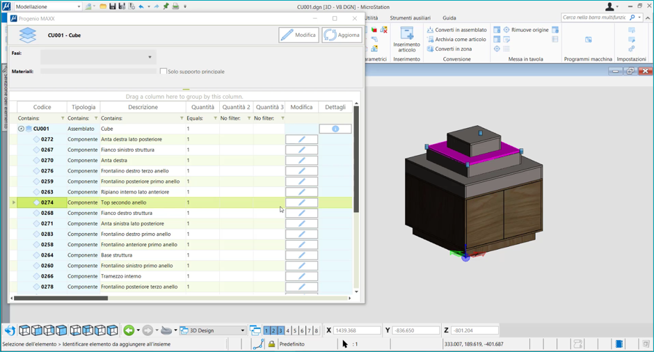 distinta base in real time con progenio maxx